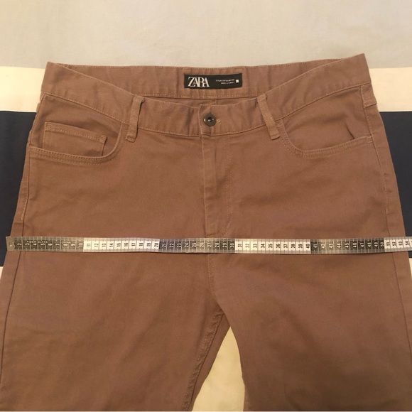 Zara Camel Tan Mom Fit Ankle Crop High Rise New Generation Jeans Women’s Size 34 - Picture 14 of 14